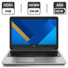 Ноутбук HP ProBook 655 G1 / 15.6" (1366x768) TN / AMD A6-5350M (2 ядра по 2.9 - 3.5 GHz) / 8 GB DDR3 / 256 GB SSD NEW / AMD Radeon HD 8450G Graphics / DVD-ROM / АКБ NEW / Windows 10 Pro