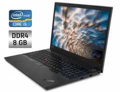 Ноутбук Lenovo ThinkPad E15 / 15.6" (1920x1080) IPS / Intel Core i5-10210U (4 (8) ядра по 1.6 - 4.2 GHz) / 8 GB DDR4 / 480 GB SSD / Intel UHD Graphics / WebCam / Windows 10