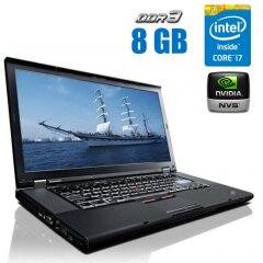 Ноутбук Lenovo ThinkPad T520 / 15.6" (1920x1080) TN / Intel Core i7-2760QM (4 (8) ядра по 2.4 - 3.5 GHz) / 8 GB DDR3 / 500 GB HDD / nVidia NVS 4200M, 1 GB DDR3, 64-bit / WebCam 