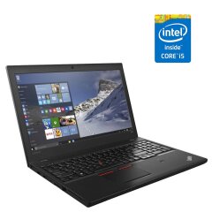 Ноутбук Lenovo ThinkPad T560 / 15.6" (1920x1080) IPS Touch / Intel Core i5-6300U (2 (4) ядра по 2.4 - 3.0 GHz) / 8 GB DDR3 / 240 GB SSD / Intel HD Graphics 520 / WebCam / HDMI