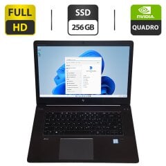 Робоча станція HP ZBook Studio G4 / 15.6" (1920x1080) IPS / Intel Core i7-7820HQ (4 (8) ядра по 2.9 - 3.9 GHz) / 16 GB DDR4 / 256 GB SSD / nVidia Quadro M1200, 4 GB GDDR5, 128-bit / WebCam