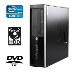 Системный блок HP Compaq Elite 8300 SFF / Intel Core i3-2120 (2 (4) ядра по 3.3 GHz) / 4 GB DDR3 / 500 GB HDD / Intel HD Graphics 2000 / DVD-RW / DisplayPort