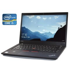 Ультрабук Б-класс Lenovo ThinkPad T490 / 14" (1920x1080) IPS Touch / Intel Core i5-8350U (4 (8) ядра по 1.7 - 3.6 GHz) / 16 GB DDR4 / 256 GB SSD / Intel UHD Graphics / WebCam / Win 10 Pro