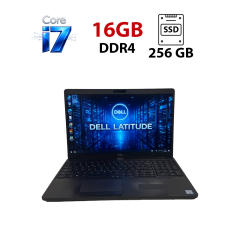 Ультрабук Dell Latitude 5500 / 15.6" (1920x1080) IPS / Intel Core i7-8665U (4 (8) ядра по 1.9 - 4.8 GHz) / 16 GB DDR4 / 256 GB SSD / AMD Radeon 540x, 2 GB GDDR5, 64-bit / WebCam