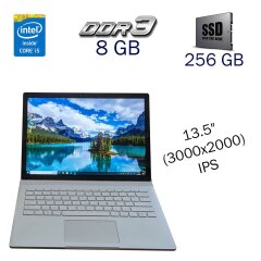 Ультрабук Microsoft Surface Book / 13.5" (3000x2000) IPS / Intel Core i5-6300U (2 (4) ядра по 2.4 - 3.0 GHz) / 8 GB DDR3 / 256 GB SSD / nVidia GeForce GM108 1 GB DDR5 / WebCam