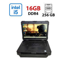Защищенный ноутбук Б-класс Dell Latitude 5424 Rugged / 14" (1920x1080) IPS / Intel Core i5-8350U (4 (8) ядра по 1.7 - 3.6 GHz) / 16 GB DDR4 / 256 GB SSD / Intel UHD Graphics 620 / WebCam