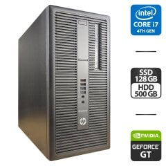 Комп'ютер HP ProDesk 600 G1 Tower / Intel Core i7-4770 (4 (8) ядра по 3.4 - 3.9 GHz) / 16 GB DDR3 / 128 GB SSD + 500 GB HDD / nVidia GeForce GT 610, 2 GB GDDR3, 64-bit