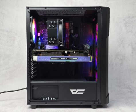 Игровой ПК DarkFlash Pollux Tower / Intel Core i3-12100F (4 (8) ядра по 3.3 - 4.3 GHz) / 16 GB DDR4 / 512 GB SSD M.2 / nVidia GeForce GTX 1070, 8 GB GDDR5, 256-bit / 600W