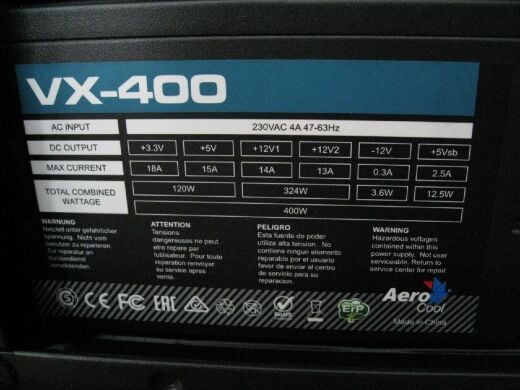Игровой ПК AeroCool Hexform Start Tower / Intel Core i5-4570 (4 ядра по 3.2 - 3.6 GHz) / 16 GB DDR3 / 120 GB SSD + 500 GB HDD / nVidia GeForce GTX 950, 2 GB GDDR5, 128-bit / 400W / Win 10 Pro + Кабель питания