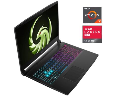 Ігровий ноутбук Б-клас MSI Bravo 15 B7ED / 15.6" (1920x1080) IPS / AMD Ryzen 7 7735HS (8 (16) ядер по 3.2 - 4.75&nbsp;GHz) / 16 GB DDR4 / 512 GB SSD / AMD Radeon RX 6550M, 4 GB GDDR6, 64-bit / WebCam