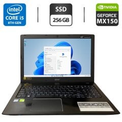 Ноутбук Б-клас Acer Aspire E5-576G-5762 / 15.6" (1920x1080) IPS / Intel Core i5-8250U (4 (8) ядра по 1.6 - 3.4 GHz) / 16 GB DDR3 / 256 GB SSD M.2 / nVidia GeForce MX150, 2 GB GDDR5, 64-bit / WebCam / DVD-ROM