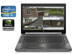 Мобільна робоча станція А-клас HP EliteBook 8570w / 15.6" (1920x1080) TN / Intel Core i5-3360M (2 (4) ядра по 2.8 - 3.5 GHz) / 4 GB DDR3 / 240 GB SSD / nVidia Quadro K1000M, 2 GB DDR3, 128-bit / WebCam / DWD-RW