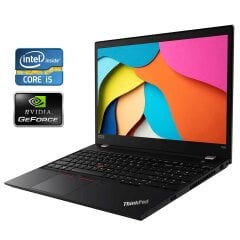 Ультрабук Б-клас Lenovo ThinkPad T590 / 15.6" (1920x1080) IPS / Intel Core i5-8265U (4 (8) ядра по 1.6 - 3.9 GHz) / 8 GB DDR4 / 256 GB SSD / nVidia GeForce MX250, 2 GB GDDR5, 64-bit / WebCam / Win 10 Pro