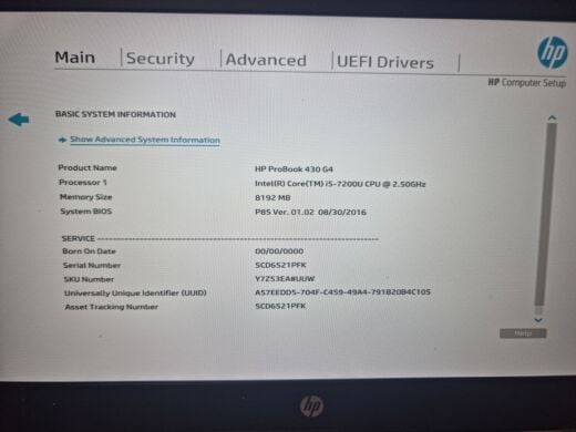 Ноутбук Б-клас HP ProBook 430 G4 / 13.3" (1920x1080) IPS / Intel Core i5-7200U (2 (4) ядра по 2.5 - 3.1 GHz) / 8 GB DDR4 / 128 GB SSD M.2 / Intel HD Graphics 620 / WebCam / Без АКБ Ноутбук Б-клас HP ProBook 430 G4 / 13.3" (1920x1080) IPS / Intel Core i5-7200U (2 (4) ядра по 2.5 - 3.1 GHz) / 8 GB DDR4 / 128 GB SSD M.2 / Intel HD Graphics 620 / WebCam / Без АКБ