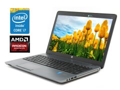 Ноутбук HP ProBook 450 G1 / 15.6" (1366x768) TN / Intel Core i7-4702MQ (4 (8) ядра по 2.2 - 3.2 GHz) / 8 GB DDR3 / 480 GB SSD / AMD Radeon HD 8750M, 1 GB GDDR5, 128-bit / WebCam / DVD-ROM / Win 10 Pro