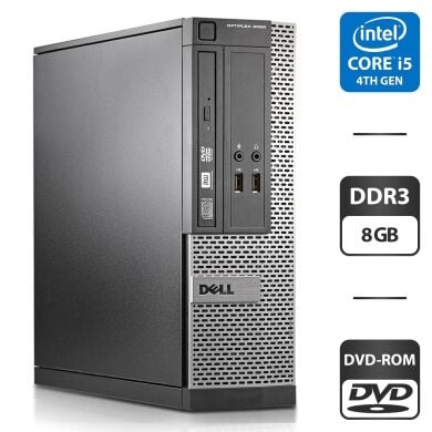 Компьютер Dell OptiPlex 3020 SFF / Intel Core i5-4570 (4 ядра по 3.2 - 3.6 GHz) / 8 GB DDR3 / 250 GB HDD / Intel HD Graphics 4600 / DVD-ROM Компьютер Dell OptiPlex 3020 SFF / Intel Core i5-4570 (4 ядра по 3.2 - 3.6 GHz) / 8 GB DDR3 / 250 GB HDD / Intel HD Graphics 4600 / DVD-ROM