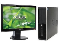 Комплект ПК: HP Compaq Pro 6300 SFF / Intel Core i5-3570S (4 ядра по 3.1 - 3.8 GHz) / 8 GB DDR3 / 500 GB HDD / Intel HD Graphics 2500 + Монитор Asus VH192D / 19" (1366x768) TN / 1x VGA / VESA 100x100
