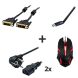 Новая игровая мышка + Кабель питания (2x) + Кабель DVI + Wi-Fi адаптер
