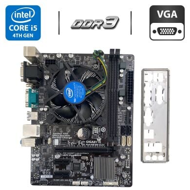 Комплект: материнская плата Gigabyte GA-H81M-D2V / Intel Core i5-4570 (4 ядра по 3.2 - 3.6 GHz) / Intel HD Graphics 4600 / Socket LGA1150 / Кулер BOX