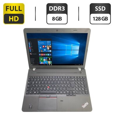 Ноутбук Lenovo ThinkPad E550 / 15.6" (1920x1080) TN / Intel Core i5-5200U (2 (4) ядра по 2.2 - 2.7 GHz) / 8 GB DDR3 / 128 GB SSD / Intel HD Graphics 5500 / WebCam