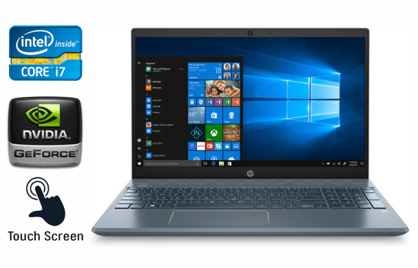 Ультрабук HP Pavilion 15-cs3079 / 15.6" (1920x1080) IPS Touch / Intel Core i7-1065G7 (4 (8) ядра по 1.3 - 3.9 GHz) / 16 GB DDR4 / 512 GB SSD / nVidia GeForce MX250, 4 GB GDDR5, 64-bit / WebCam / Windows 10