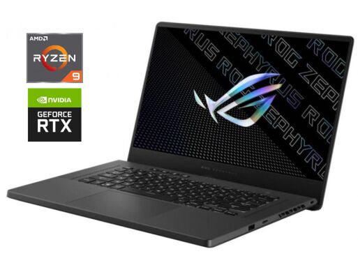 Ігровий ноутбук Asus ROG Zephyrus G15 GA503RM / 15.6" (1920x1080) IPS / AMD Ryzen 9 6900HS (8 (16) ядер по 3.3 - 4.9 GHz) / 16 GB DDR5 / 512 GB SSD NVMe / nVidia GeForce RTX 3060, 6 GB GDDR6, 192-bit / WebCam Ігровий ноутбук Asus ROG Zephyrus G15 GA503RM / 15.6" (1920x1080) IPS / AMD Ryzen 9 6900HS (8 (16) ядер по 3.3 - 4.9 GHz) / 16 GB DDR5 / 512 GB SSD NVMe / nVidia GeForce RTX 3060, 6 GB GDDR6, 192-bit / WebCam