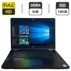 Ноутбук Dell Latitude E5470 / 14" (1920x1080) TN / Intel Core i5-6300U (2 (4) ядра по 2.4 - 3.0 GHz) / 8 GB DDR4 / 128 GB SSD / Intel HD Graphics 520 / WebCam / VGA