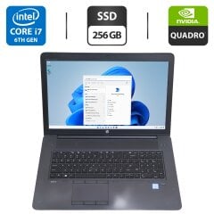 Мобильная рабочая станция HP ZBook 17 G3 / 17.3" (1920x1080) IPS / Intel Core i7-6700HQ (4 (8) ядра по 2.6 - 3.5 GHz) / 16 GB DDR4 / 256 GB SSD / nVidia Quadro M1000M, 2 GB GDDR5, 128-bit / WebCam