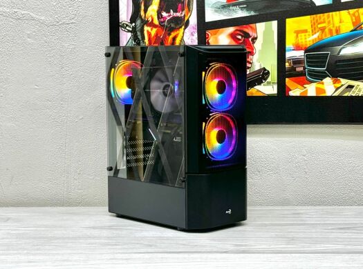 Ігровий ПК AeroCool Tower / Intel Core i5-10400F (6 (12) ядер по 2.9 - 4.3 GHz) / 16 GB DDR4 / 256 GB SSD + 1000 GB HDD / AMD  Radeon RX 5700, 8 GB GDDR6, 256-bit / 550W