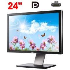 Монитор Dell UltraSharp U2410F / 24" (1920x1200) IPS / 1x HDMI, 1x DP, 2x DVI, 1x VGA, 5x USB 2.0, 1x Audio, 1x AV Composite In, 1x AV Component In, 1x Card Reader / VESA 100x100 / Pivot