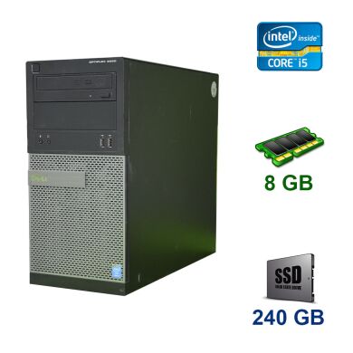 Dell OptiPlex 3020 Tower / Intel Core i5-2400 (4 ядра по 3.1 - 3.4 GHz) / 8 GB DDR3 / 240 GB SSD / nVidia GeForce GTX 1060, 6 GB GDDR5, 192-bit