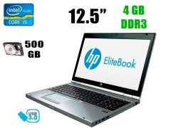 Ноутбук HP EliteBook 2570p / 12.5" (1366x768) TN+film / Intel Core i5-3360M /  (2 (4) ядра по 2,8-3,5 GHz) / 4 GB DDR3 / 500 GB HDD / WebCam / Intel HD 4000 / DVD
