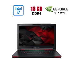 Игровой ноутбук Acer Predator G9-793 / 17.3" (1920x1080) IPS / Intel Core i7-7700HQ (4 (8) ядра по 2.8 - 3.8 GHz) / 16 GB DDR4 / 128 GB SSD + 1000 GB HDD / nVidia GeForce GTX 1070, 8 GB GDDR5, 256-bit / WebCam