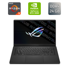Ігровий ноутбук Asus ROG Zephyrus GA503Q / 15.6" (2560x1440) IPS / AMD Ryzen 9 5900HS (8 (16) ядер по 3.0 - 4.6 GHz) / 24 GB DDR4 / 1000 GB SSD / nVidia GeForce RTX 3070, 8 GB GDDR6, 256-bit / Windows 11