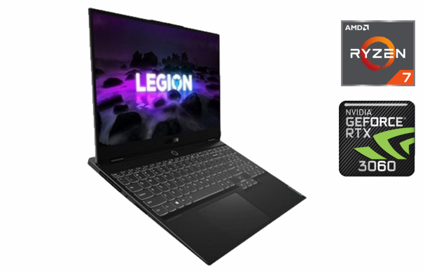 Игровой ноутбук Б-класс Lenovo Legion Slim 7 15ACH6 / 15.6" (1920x1080) IPS / AMD Ryzen 7 5800H (8 (16) ядер по 3.2 - 4.4 GHz) / 16 GB DDR4 / 512 GB SSD / nVidia GeForce RTX 3060, 6 GB GDDR6, 192-bit / WebCam / Windows 10 Home
