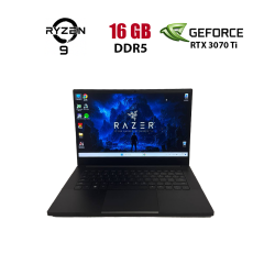 Ігровий ноутбук Б-клас Razer Blade 14 RZ09-0427 / 14" (2560x1600) IPS / AMD Ryzen 9 6900HX (8 (16) ядер по 3.3 - 4.9 GHz) / 16 GB DDR5 / 512 GB SSD NVMe / nVidia GeForce RTX 3070 Ti, 8 GB GDDR6, 256-bit / WebCam