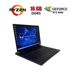 Ігровий ноутбук Dell Alienware m16 R1 / 16" (2560x1600) IPS / AMD Ryzen 9 7845HX (12 (24) ядер по 3.0 - 5.2 GHz) / 16 GB DDR5 / 1000 GB SSD / nVidia GeForce RTX 4080, 12 GB GDDR6, 192-bit / WebCam