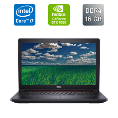 Ігровий ноутбук Dell Inspiron 15-5577 / 15.6" (1920x1080) IPS / Intel Core i7-7700HQ (4 (8) ядра по 2.8 - 3.8 GHz) / 16 GB DDR4 / 256 GB SSD + 500 GB HDD / nVidia GeForce GTX 1050, 4 GB GDDR5, 128-bit / WebCam / Windows 10