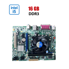 Комплект: Материнська плата Intel Desktop DH61WW / LGA1155 / Intel Core i5-2500 (4 ядра по 3.3 - 3.7 GHz) / 16 GB DDR3 / Intel HD Graphics 2000 + Кулер