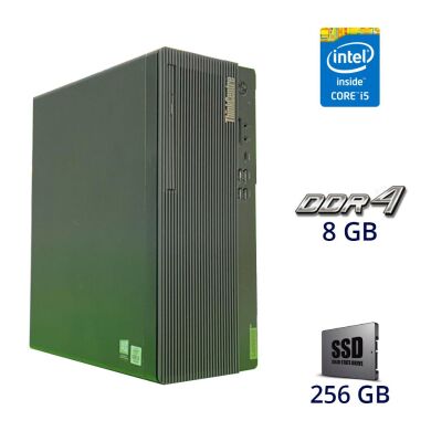 Новий комп'ютер Lenovo ThinkCentre M720T / Intel Core i5-10400 (6 (12) ядра по 2.9 - 4.3 GHz) / 8 GB DDR4 / 256 GB SSD / DVD-RW / USB 3.0