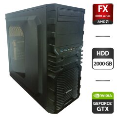 Компьютер Б-класс Sharkoon VG4-W Tower / AMD FX-6300 (6&nbsp;ядра по 3.5 - 4.1 GHz) / 16 GB DDR3 / 2000 GB HDD / nVidia GeForce GTX 960, 2 GB GDDR5, 128-bit / DVD-ROM / 720W