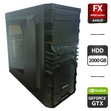 Компьютер Б-класс Sharkoon VG4-W Tower / AMD FX-6300 (6 ядра по 3.5 - 4.1 GHz) / 16 GB DDR3 / 2000 GB HDD / nVidia GeForce GTX 960, 2 GB GDDR5, 128-bit / DVD-ROM / 720W Компьютер Б-класс Sharkoon VG4-W Tower / AMD FX-6300 (6 ядра по 3.5 - 4.1 GHz) / 16 GB DDR3 / 2000 GB HDD / nVidia GeForce GTX 960, 2 GB GDDR5, 128-bit / DVD-ROM / 720W