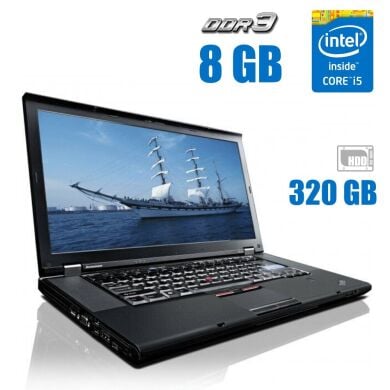 Ноутбук Lenovo ThinkPad T520 / 15.6" (1366x768) TN / Intel Core i5-2520M (2 (4) ядра по 2.5 - 3.2 GHz) / 8 GB DDR3 / 320 GB HDD / Intel HD Graphics 3000 / WebCam