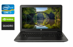 Мобільна робоча станція Б-клас HP zBook 15 G3 / 15.6" (1920x1080) IPS / Intel Core i7-6700HQ (4 (8) ядра по 2.6 - 3.5 GHz) / 16 GB DDR4 / 512 GB SSD / nVidia Quadro M2000M, 4 GB GDDR5, 128-bit / Fingerprint / WebCam