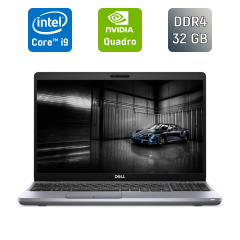 Мобільна робоча станція Dell Precision 3551 / 15.6" (1920x1080) IPS / Intel Core i9-10885H (8 (16) ядер по 2.4 - 5.3 GHz) / 32 GB DDR4 / 1000 GB SSD / nVidia Quadro P620, 4 GB GDDR5, 128-bit / WebCam / Windows 10