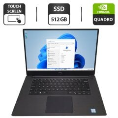 Мобільна робоча станція Dell Precision 5530 / 15.6" (3840x2160) IPS Touch / Intel Core i7-8850H (6 (12) ядер по 2.6 - 4.3 GHz) / 32 GB DDR4 / 512 GB SSD / nVidia Quadro P1000, 4 GB GDDR5, 128-bit / WebCam