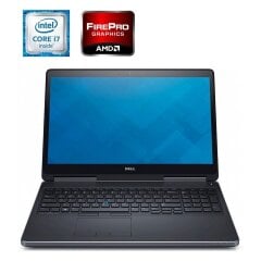 Мобільна робоча станція Dell Precision 7510 / 15.6" (1920x1080) IPS Touch / Intel Core i7-6920HQ (4 (8) ядра по 2.9 - 3.8 GHz) / 32 GB DDR4 / 256 GB SSD M.2 + 500 GB HDD / AMD FirePro W5170M, 2 GB GDDR5, 128-bit / WebCam