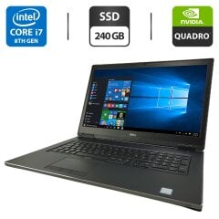 Мобильная рабочая станция Dell Precision 7730 / 17.3" (1920x1080) IPS / Intel Core i7-8750H (6 (12) ядер по 2.2 - 4.1 GHz) / 16 GB DDR4 / 240 GB SSD / nVidia Quadro P3200, 6 GB GDDR5, 192-bit / WebCam