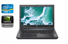 Мобільна робоча станція Fujitsu Celsius H780 / 15.6" (1920x1080) IPS / Intel Core i7-8750H (6 (12) ядер по 2.2 - 4.1 GHz) / 32 GB DDR4 / 512 GB SSD / nVidia Quadro P600, 4 GB GDDR5, 128-bit / 4G / WebCam / Windows 10