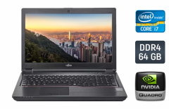 Мобільна робоча станція Fujitsu Celsius H780 / 15.6" (1920x1080) IPS / Intel Core i7-8750H (6 (12) ядер по 2.2 - 4.1 GHz) / 64 GB DDR4 / 512 GB SSD / nVidia Quadro P600, 4 GB GDDR5, 128-bit / WebCam / TouchID / Windows 10